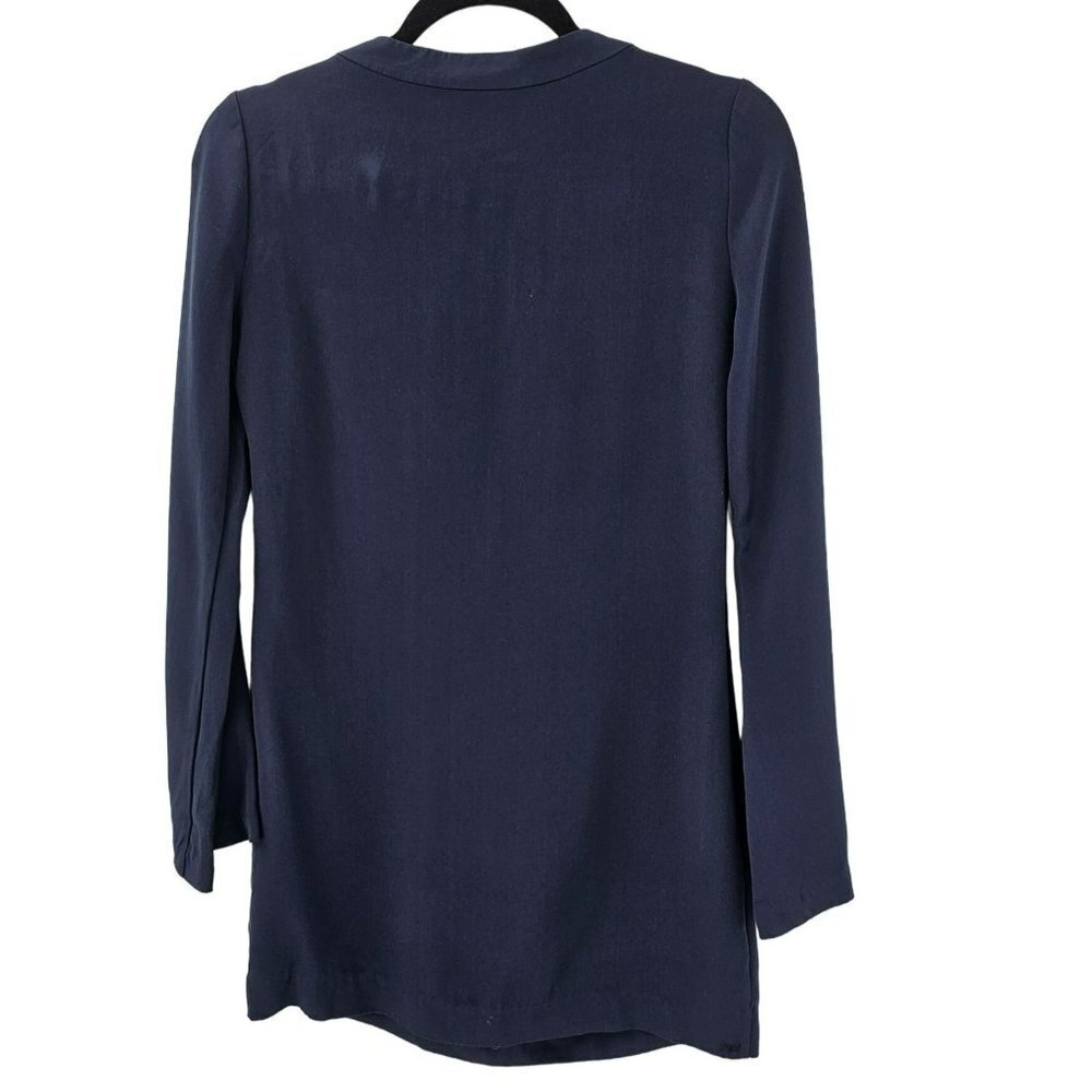 Elizabeth & James Blue Dress Silk Bell Sleeves Designer Revolve Womens Size 4 - Picture 3 of 8